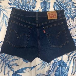 Levi High Rise Jean Shorts